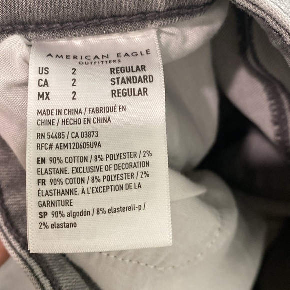 American Eagle Hi Rise Gray Jeans - Picture 7 of 7